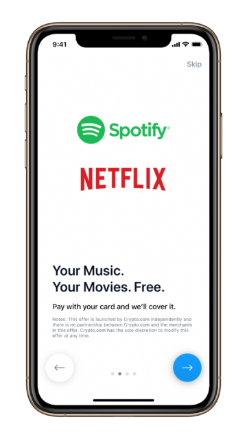 crypto.com netflix spotify